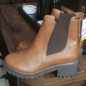 Brown Leather Ankle Boots